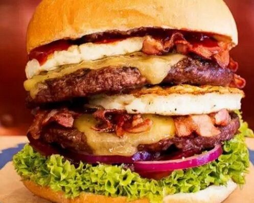 hamburger bilang junk food para sa potency