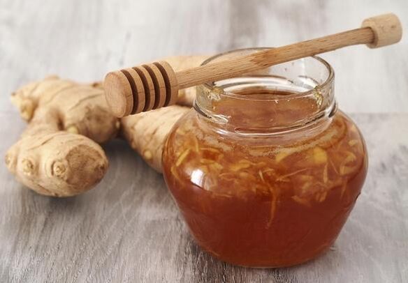 Ang natural na pulot na pinagsama sa ugat ng luya ay nagdaragdag ng potency